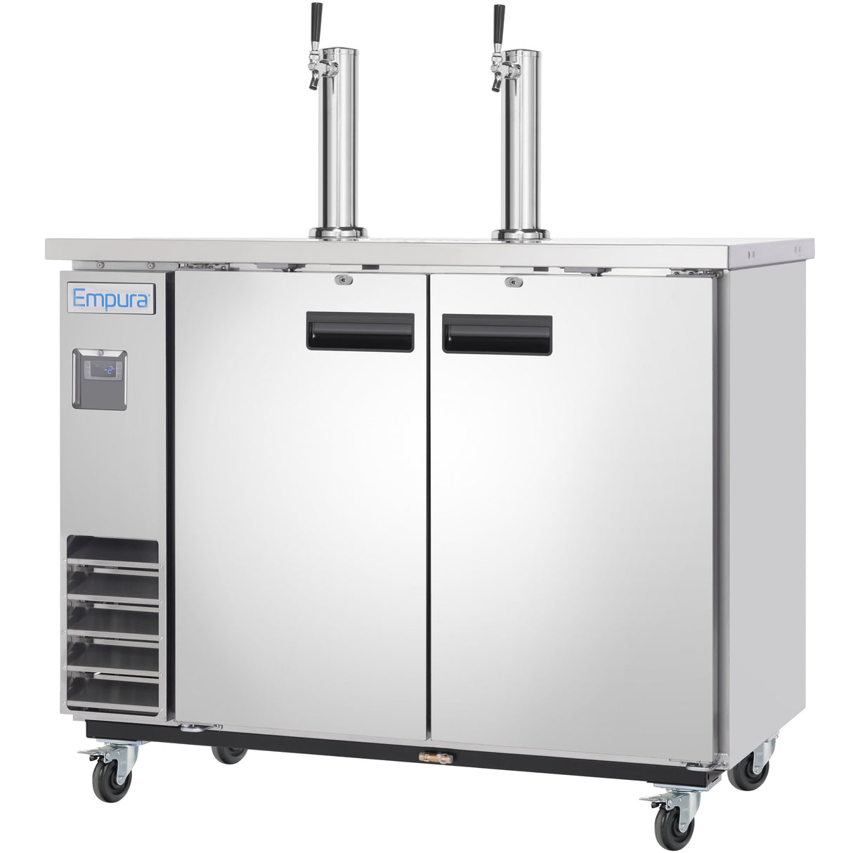Empura Refrigeration E-KDD2-2-S Direct Draw Beer Dispenser 49.1"W X 24.41"D X 41.9"H 12.5 Cu. Ft. Capacity