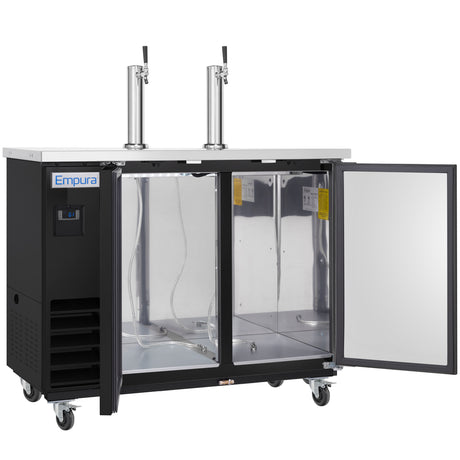 Empura Refrigeration E-KDD2-2 Direct Draw Beer Dispenser 49.1"W X 24.41"D X 41.9"H 12.5 Cu. Ft. Capacity