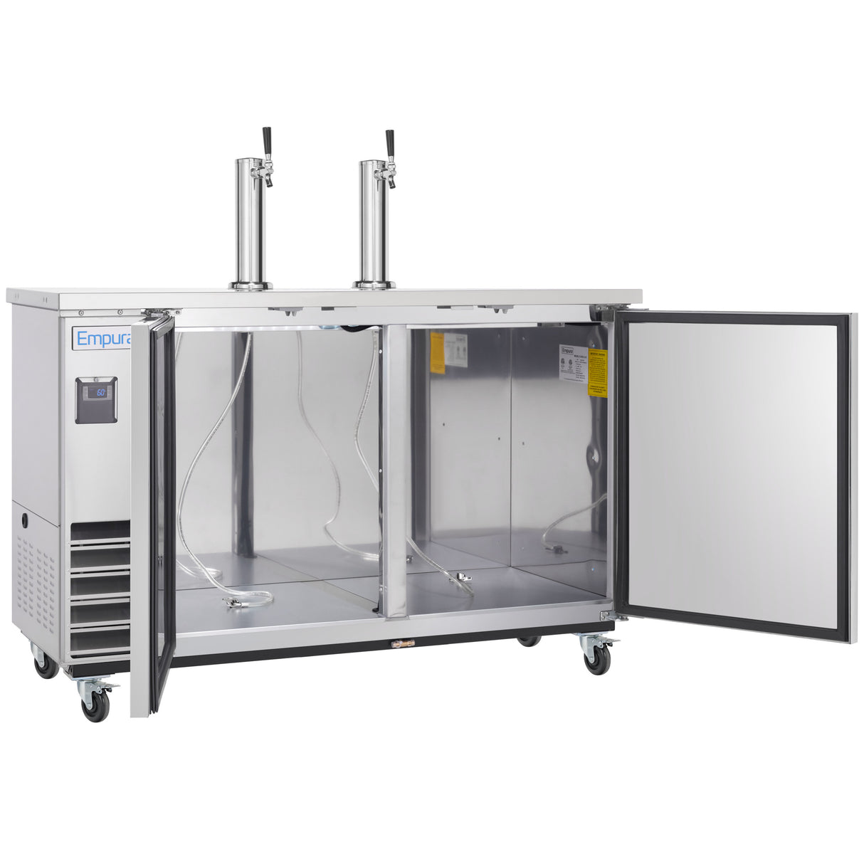 Empura Refrigeration E-KDD3-2-S Direct Draw Beer Dispenser 61.1"W X 24.41"D X 41.9"H 16.6 Cu. Ft. Capacity