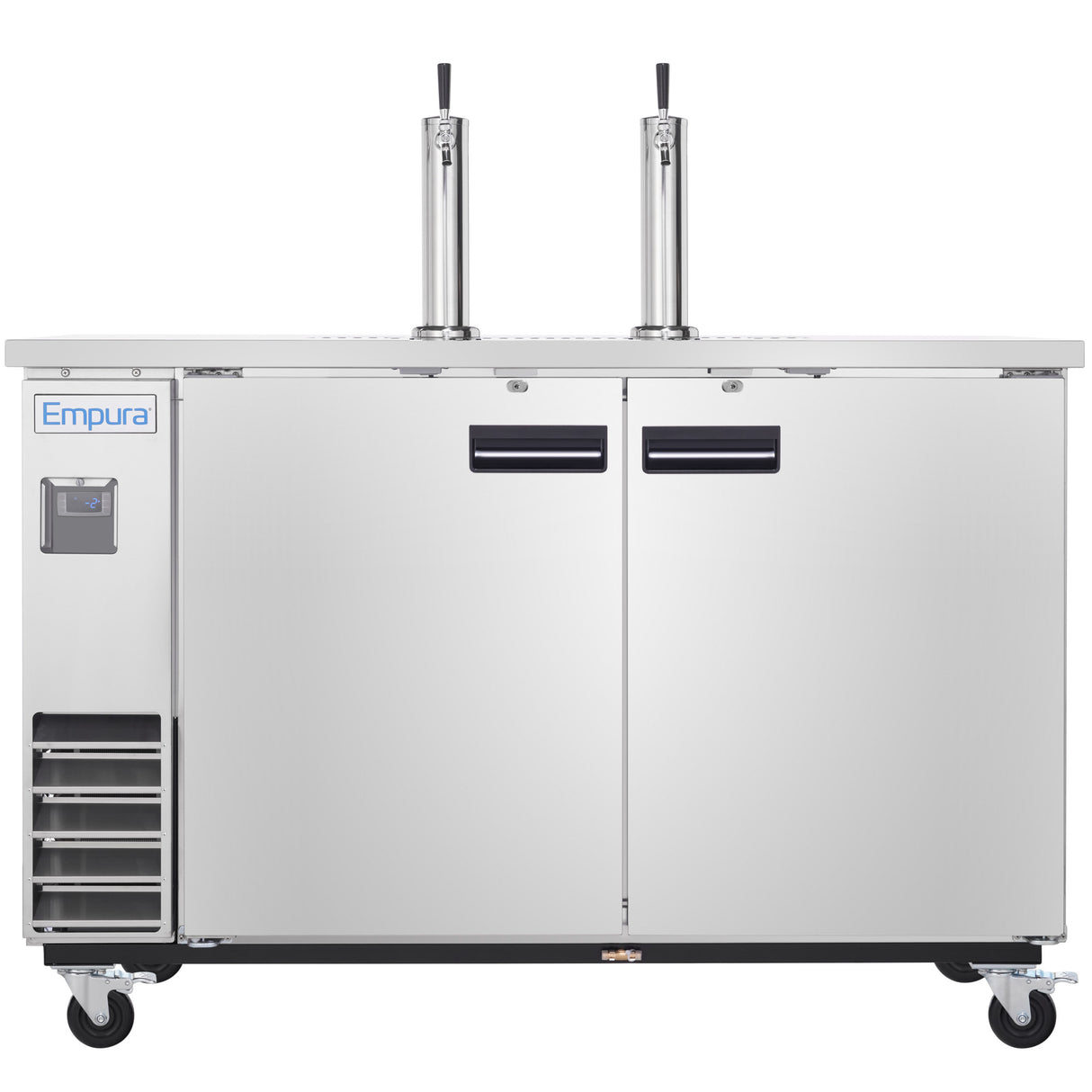 Empura Refrigeration E-KDD3-2-S Direct Draw Beer Dispenser 61.1"W X 24.41"D X 41.9"H 16.6 Cu. Ft. Capacity