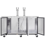 Empura Refrigeration E-KDD4-2-S Direct Draw Beer Dispenser 73.1"W X 24.41"D X 41.9"H 20.8 Cu. Ft. Capacity