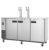 Empura Refrigeration E-KDD4-2-S Direct Draw Beer Dispenser 73.1"W X 24.41"D X 41.9"H 20.8 Cu. Ft. Capacity