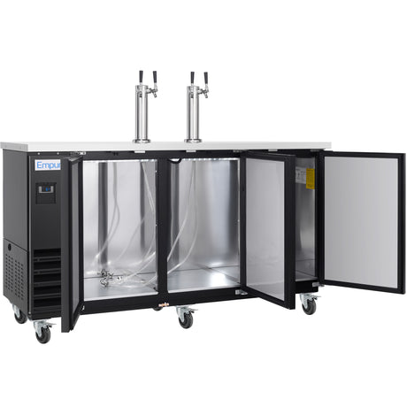 Empura Refrigeration E-KDD4-2 Direct Draw Beer Dispenser 73.1"W X 24.41"D X 41.9"H 20.8 Cu. Ft. Capacity