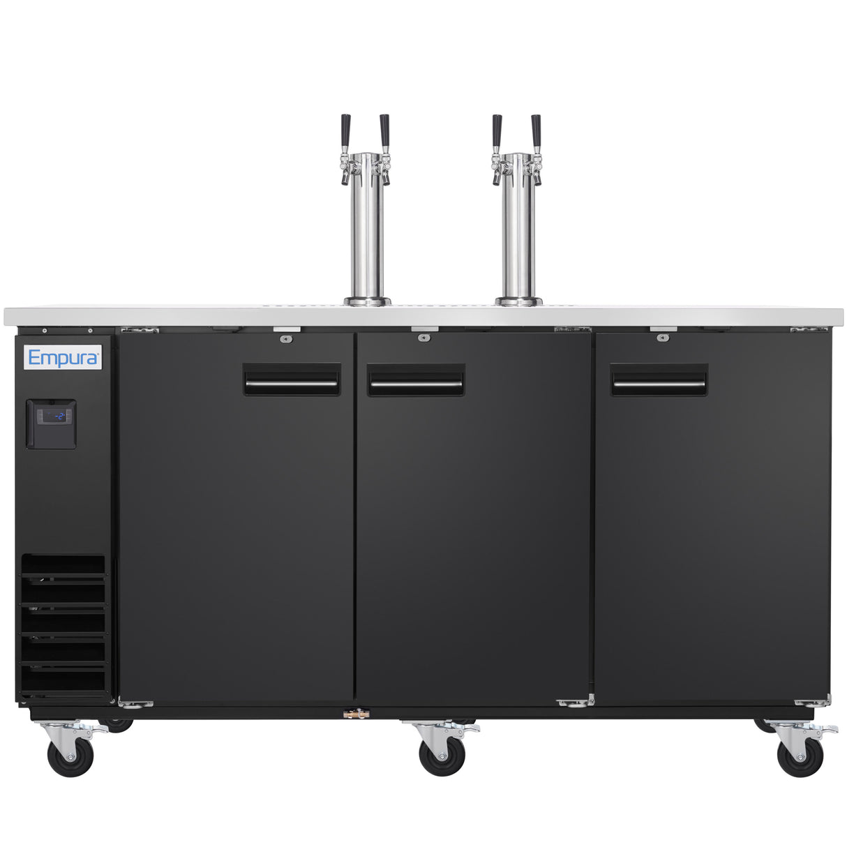 Empura Refrigeration E-KDD4-2 Direct Draw Beer Dispenser 73.1"W X 24.41"D X 41.9"H 20.8 Cu. Ft. Capacity