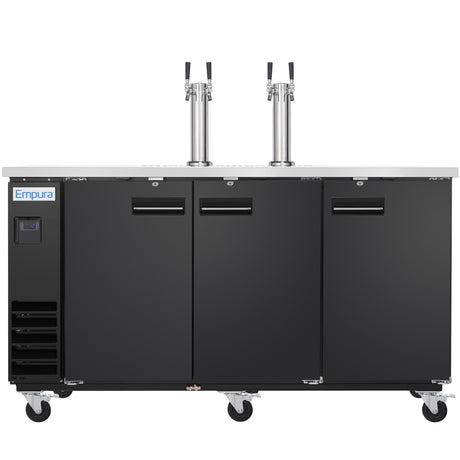 Empura Refrigeration E-KDD4-2 Direct Draw Beer Dispenser 73.1"W X 24.41"D X 41.9"H 20.8 Cu. Ft. Capacity