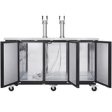Empura Refrigeration E-KDD4-2 Direct Draw Beer Dispenser 73.1"W X 24.41"D X 41.9"H 20.8 Cu. Ft. Capacity