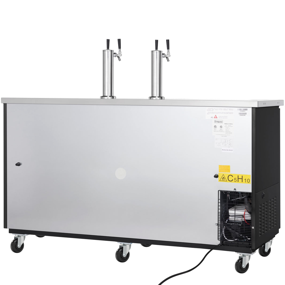 Empura Refrigeration E-KDD4-2 Direct Draw Beer Dispenser 73.1"W X 24.41"D X 41.9"H 20.8 Cu. Ft. Capacity