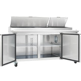 Empura Refrigeration E-KPP67 Pizza Prep Table 70.8"W X 32.3"D X 41.3"H 19 Cu. Ft. Capacity