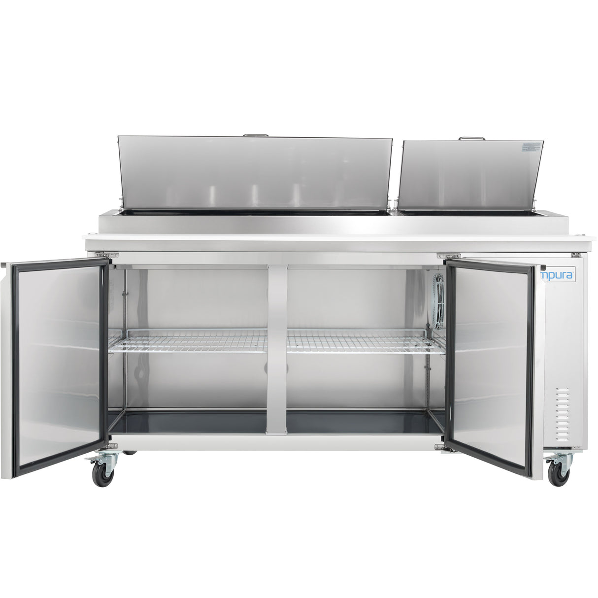 Empura Refrigeration E-KPP67 Pizza Prep Table 70.8"W X 32.3"D X 41.3"H 19 Cu. Ft. Capacity