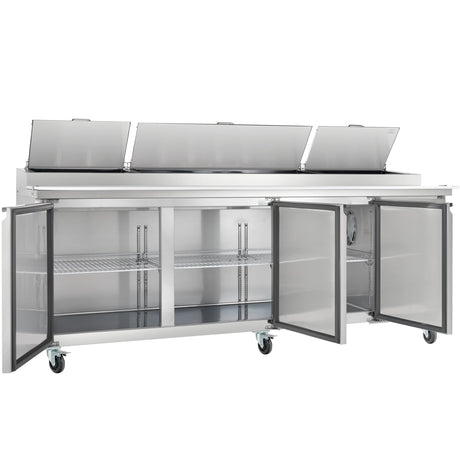 Empura Refrigeration E-KPP93 Pizza Prep Table 94.2"W X 32.3"D X 41.3"H 22 Cu. Ft. Capacity