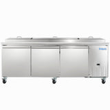 Empura Refrigeration E-KPP93 Pizza Prep Table 94.2"W X 32.3"D X 41.3"H 22 Cu. Ft. Capacity