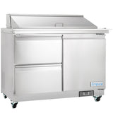 Empura Refrigeration E-KSP48M-D2 Refrigerated Sandwich/Salad Mega Top Prep Table With Drawers
