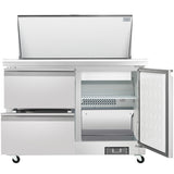 Empura Refrigeration E-KSP48M-D2 Refrigerated Sandwich/Salad Mega Top Prep Table With Drawers