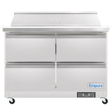 Empura Refrigeration E-KSP48M-D4 Refrigerated Sandwich/Salad Mega Top Prep Table With Drawers