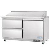 Empura Refrigeration E-KSP60M-D2 Refrigerated Sandwich/Salad Mega Top Prep Table With Drawers