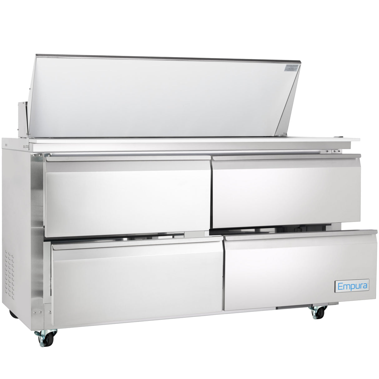 Empura Refrigeration E-KSP60M-D4 Refrigerated Sandwich/Salad Mega Top Prep Table With Drawers