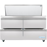 Empura Refrigeration E-KSP60M-D4 Refrigerated Sandwich/Salad Mega Top Prep Table With Drawers