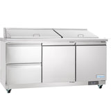 Empura Refrigeration E-KSP72M-D2 Refrigerated Sandwich/Salad Mega Top Prep Table With Drawers
