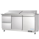 Empura Refrigeration E-KSP72M-D2 Refrigerated Sandwich/Salad Mega Top Prep Table With Drawers