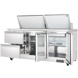 Empura Refrigeration E-KSP72M-D2 Refrigerated Sandwich/Salad Mega Top Prep Table With Drawers