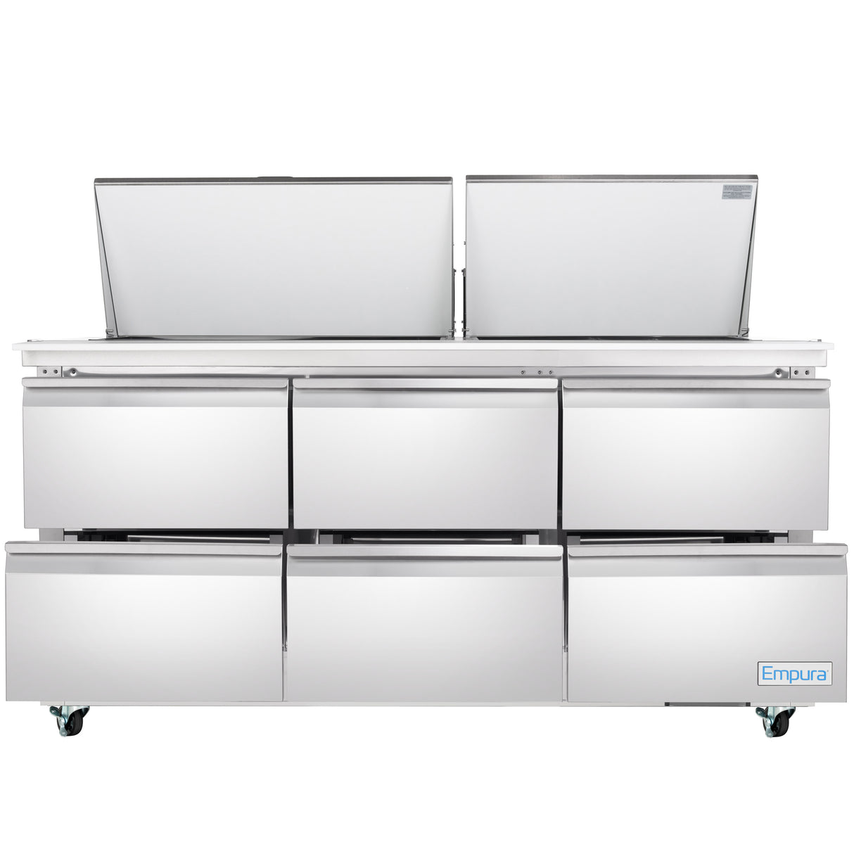 Empura Refrigeration E-KSP72M-D6 Refrigerated Sandwich/Salad Mega Top Prep Table With Drawers