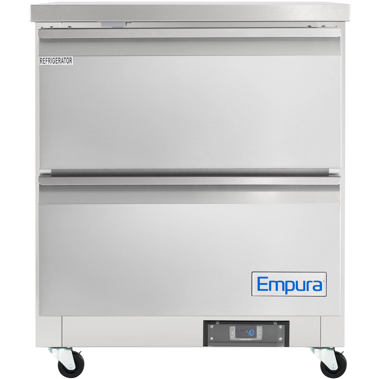 Empura Refrigeration E-KUC27-D2 Undercounter Reach-In Refrigerator 27.8"W X 29.9"D X 35.5"H