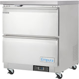 Empura Refrigeration E-KUC27-D2 Undercounter Reach-In Refrigerator 27.8"W X 29.9"D X 35.5"H