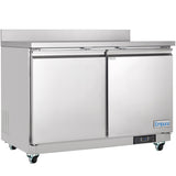 Empura Refrigeration E-KUC48FW Undercounter Reach-In Freezer Work Top 2 Swing Door Solid Doors
