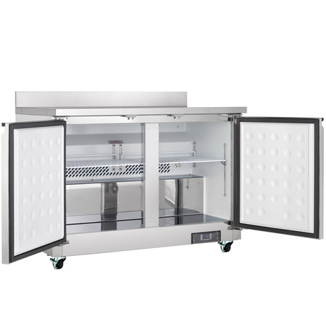 Empura Refrigeration E-KUC48FW Undercounter Reach-In Freezer Work Top 2 Swing Door Solid Doors