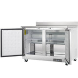 Empura Refrigeration E-KUC48FW Undercounter Reach-In Freezer Work Top 2 Swing Door Solid Doors