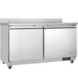 Empura Refrigeration E-KUC60FW Undercounter Reach-In Freezer Work Top 2 Swing Door Solid Doors