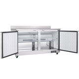 Empura Refrigeration E-KUC60FW Undercounter Reach-In Freezer Work Top 2 Swing Door Solid Doors