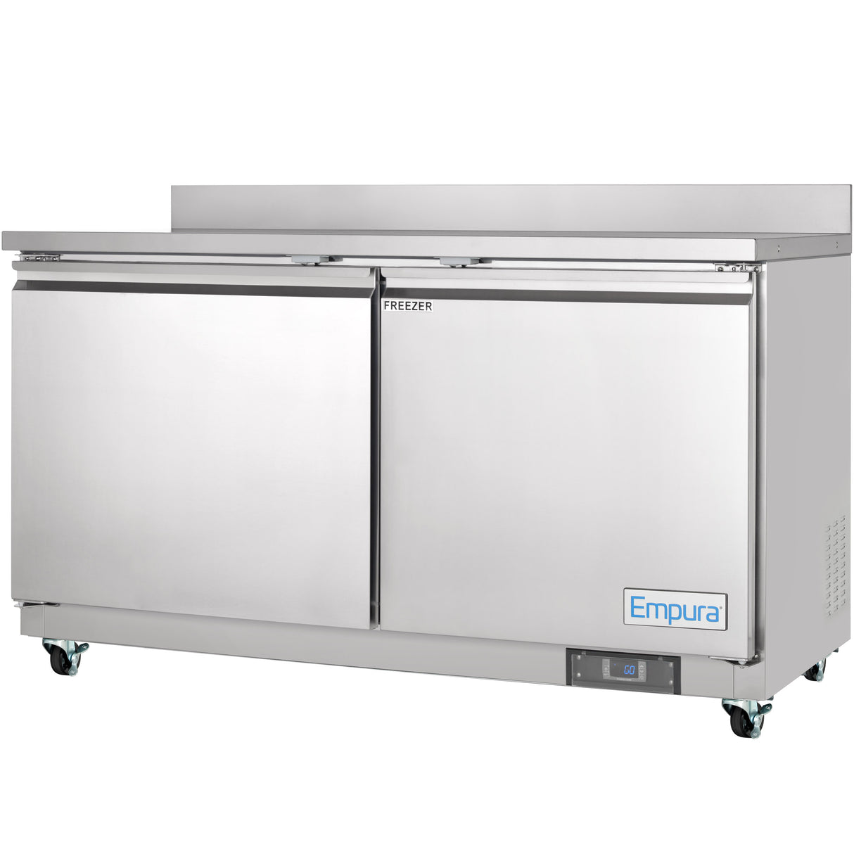 Empura Refrigeration E-KUC60FW Undercounter Reach-In Freezer Work Top 2 Swing Door Solid Doors