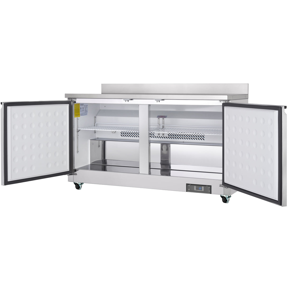 Empura Refrigeration E-KUC60FW Undercounter Reach-In Freezer Work Top 2 Swing Door Solid Doors