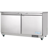 Empura Refrigeration E-KUC60F Undercounter Reach-In Freezer 61.2"W X 29.9"D X 35.5"H 13.2 Cu. Ft. Capacity