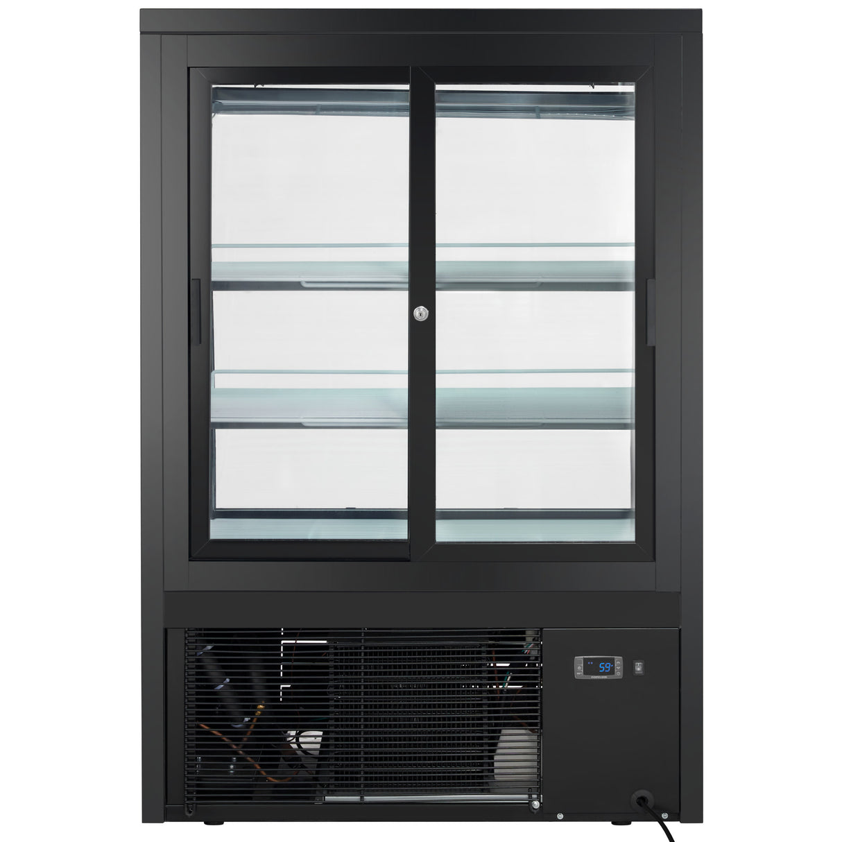 Empura Refrigeration E-RDC36 Refrigerated Deli Display Case 36-1/4"W X 33-1/8"D X 54-7/8"H Curved Glass Front