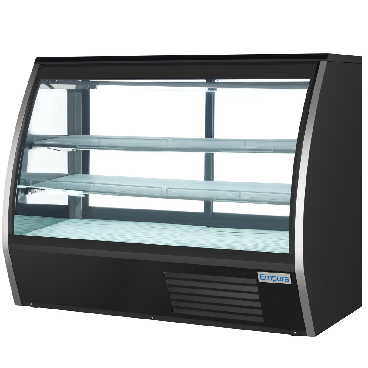 Empura Refrigeration E-RDC72 Refrigerated Deli Display Case 71-5/8"W X 33-1/8"D X 54-7/8"H Curved Glass Front