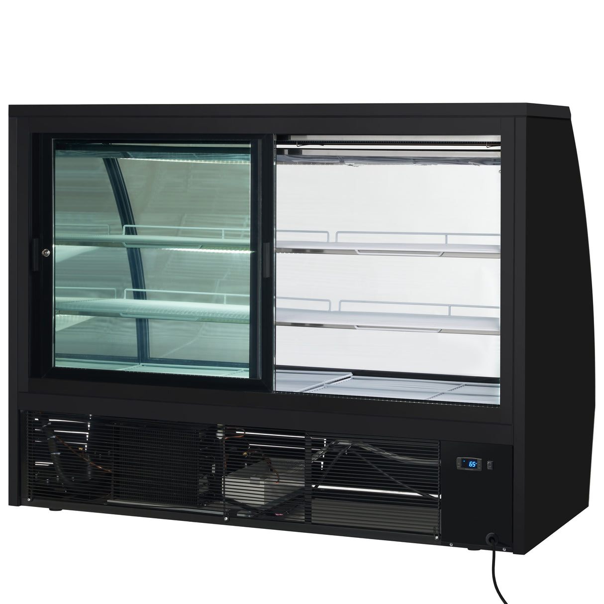 Empura Refrigeration E-RDC72 Refrigerated Deli Display Case 71-5/8"W X 33-1/8"D X 54-7/8"H Curved Glass Front