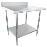 Empura Stainless SWT4B3036 Work Table 36"W X 30"D X 35"H Super Duty
