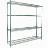 Empura Stainless E-WS187274 Shelving Unit 72"W X 18"D X 74"H 4-shelf