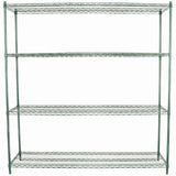 Empura Stainless E-WS187274 Shelving Unit 72"W X 18"D X 74"H 4-shelf