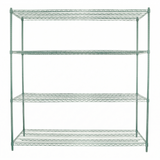 Empura Stainless E-WS247274 Shelving Unit 72"W X 24"D X 86"H 4-shelf