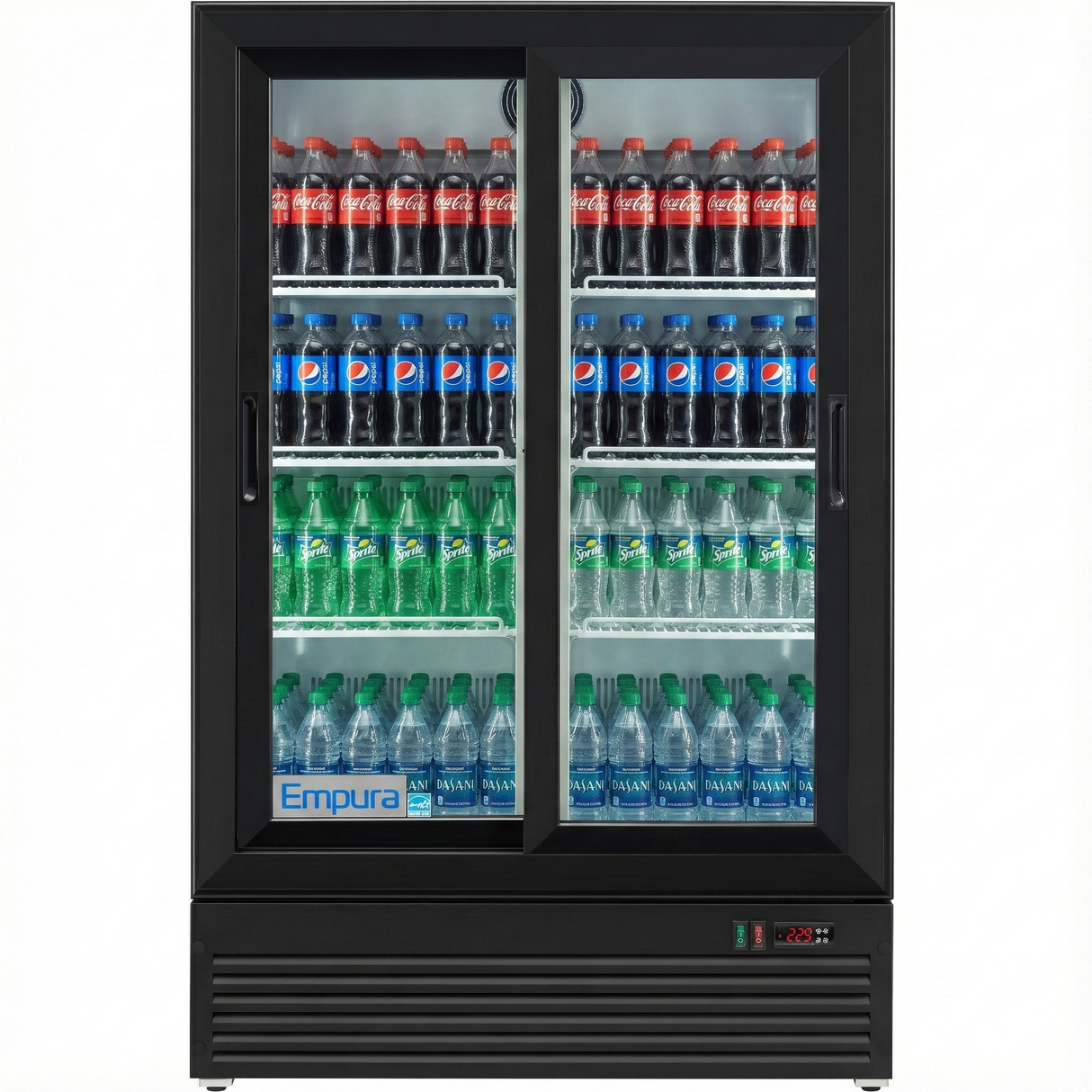 Empura Refrigeration SS-P300WA-B Refrigerator Merchandiser 35.4"W X 19.45"D X 55.62"H 10 Cu. Ft Capacity