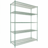Empura Stainless E-WS246086 Shelving Unit 60"W X 24"D X 74"H 5-shelf