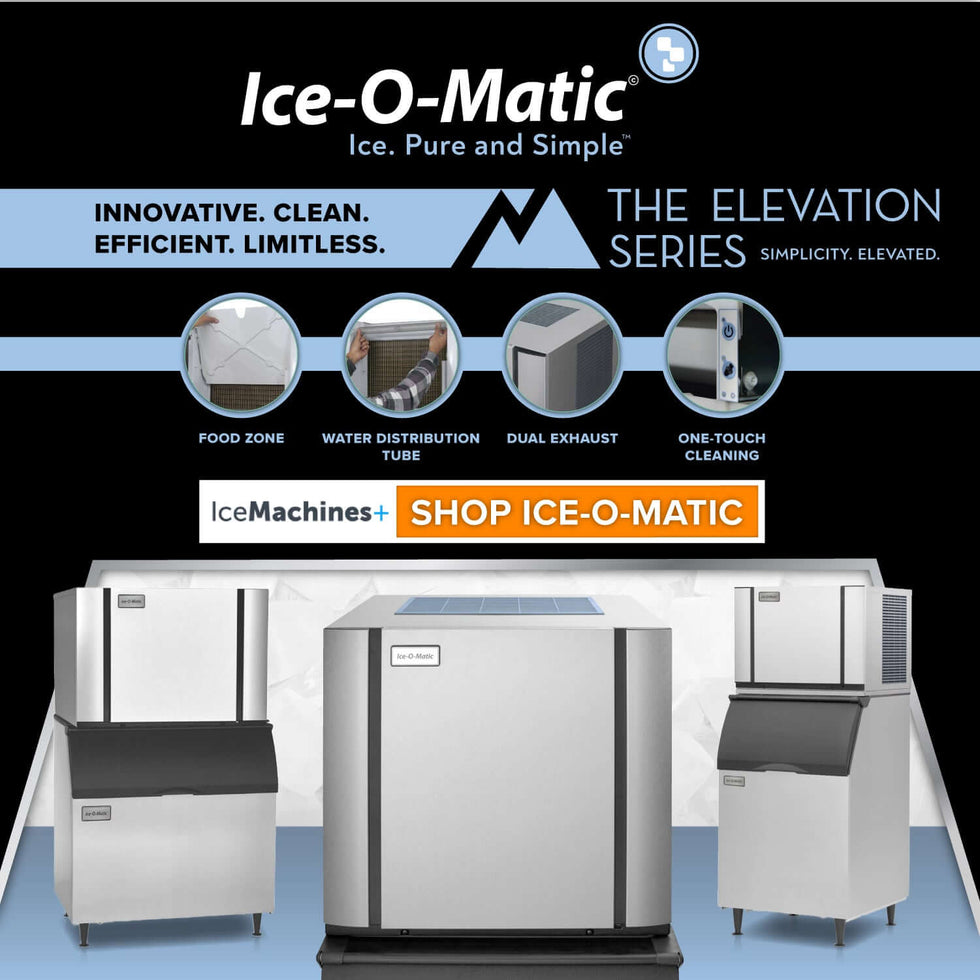 Ice-O-Matic Elevation Series Ice Machines - Innovative, Clean, Efficient, and Limitless with Dual Exhaust and One-Touch Cleaning Features