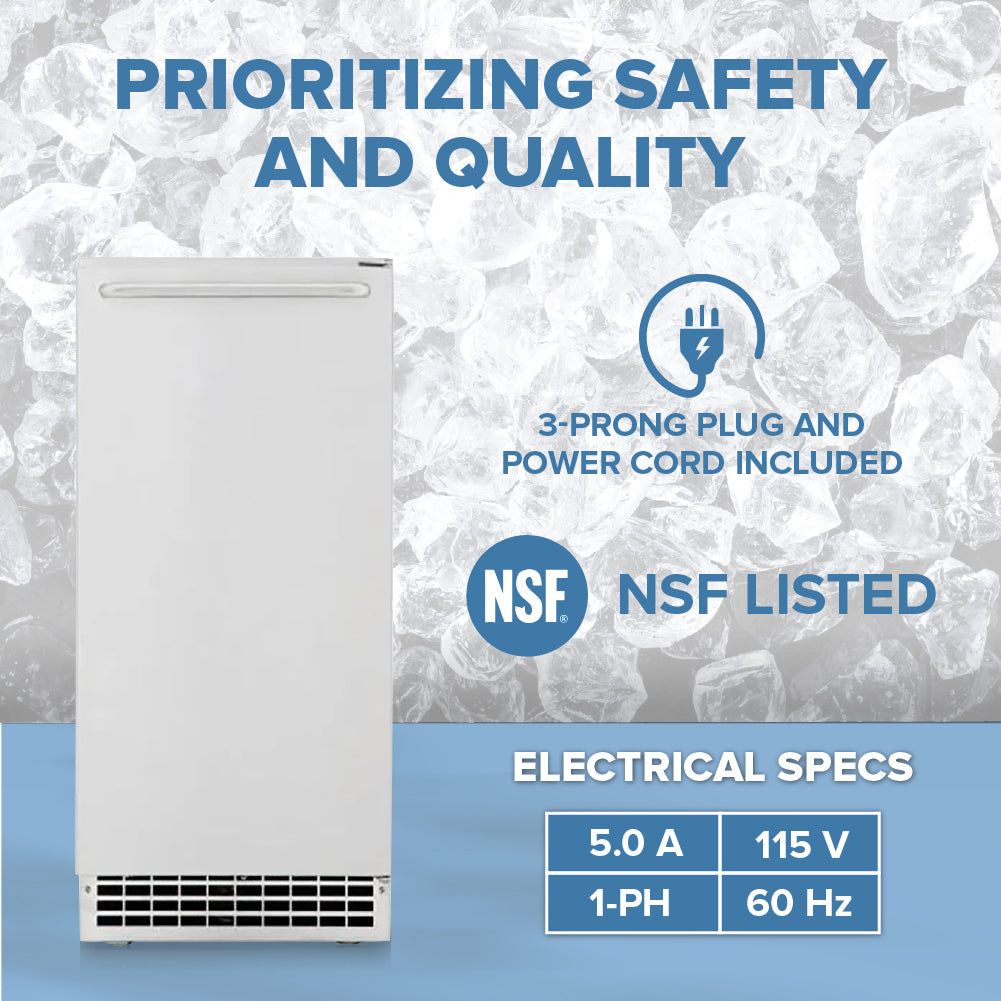 Electrical appliance GEMU090 with safety features highlighted on a textured background