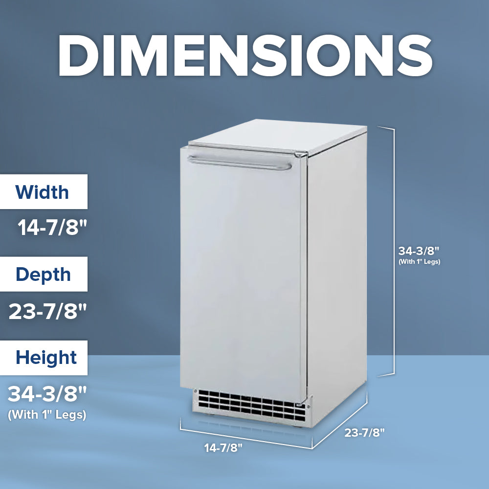 Stainless steel GEMU090 with dimensions labeled on a blue background