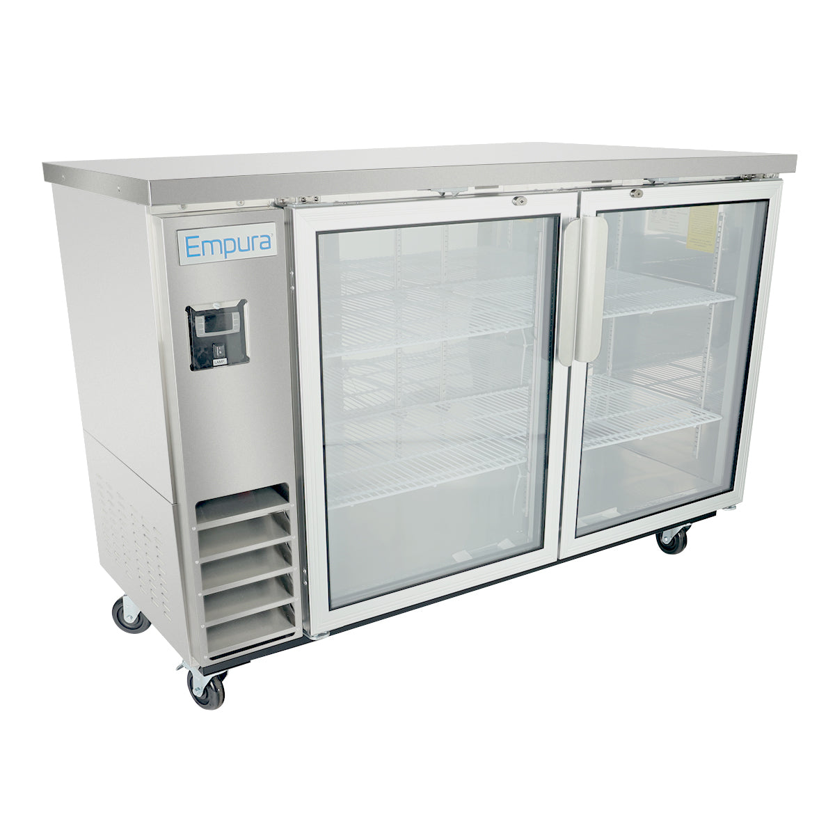 Empura Refrigeration E-KBB60-2G-24-S Back Bar Cooler 61.1"W X 24.4"D X 41.7"H 16.6 Cu. Ft. Capacity
