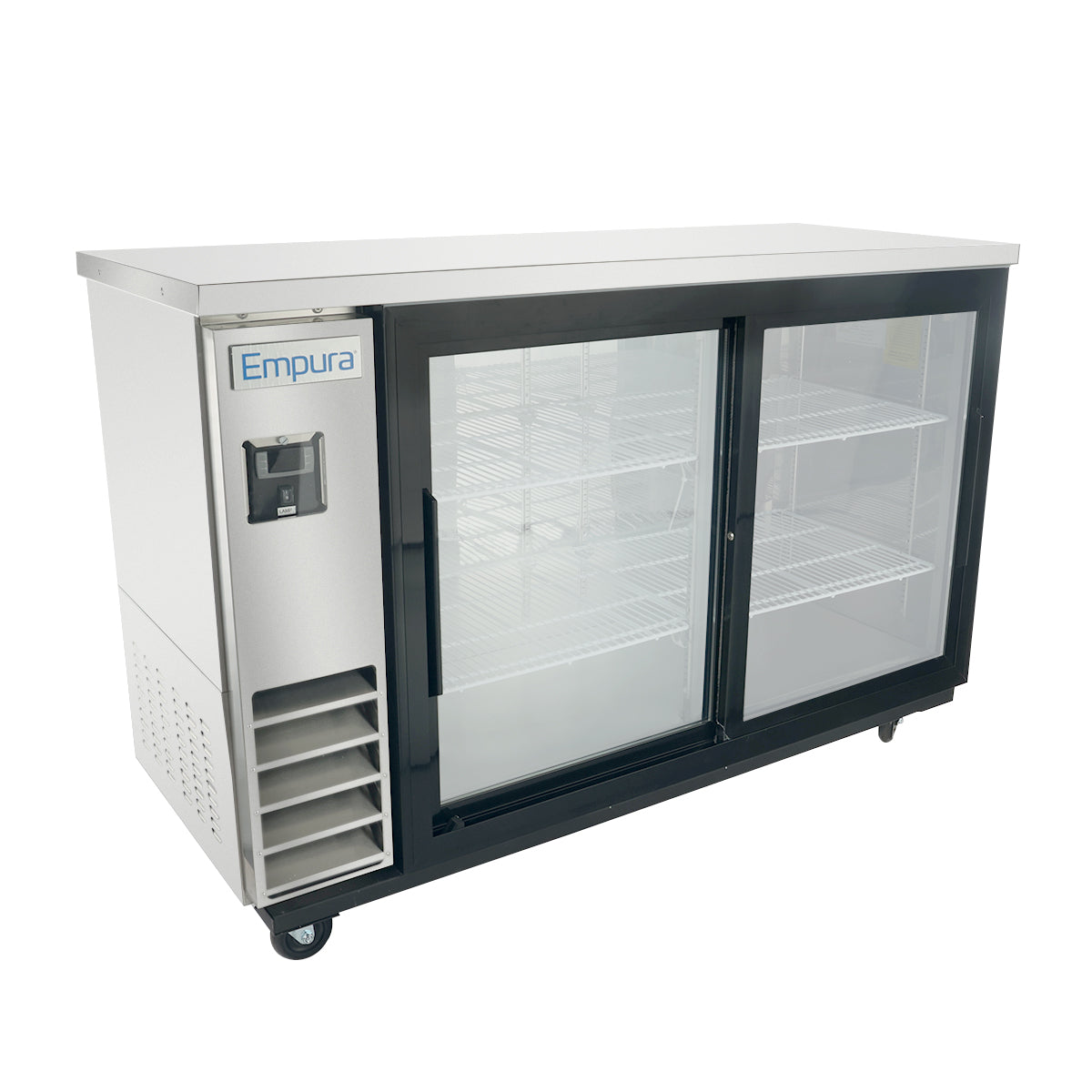 Empura Refrigeration E-KBB60-2G-24SD-S Back Bar Cooler 61.1"W X 24.4"D X 41.7"H 16.6 Cu. Ft. Capacity
