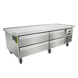 Empura Refrigeration E-KCBRC76 Refrigerated Equipment Stand 76"W X 31.9"D X 26.8"H 11.4 Cu. Ft. Capacity